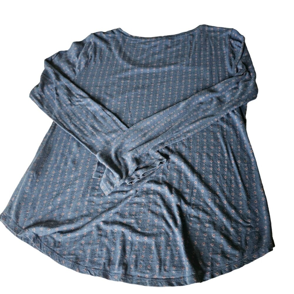 Lucky Brand Women's Long Sleeved Boho Print Top size L - Picture 3 of 11